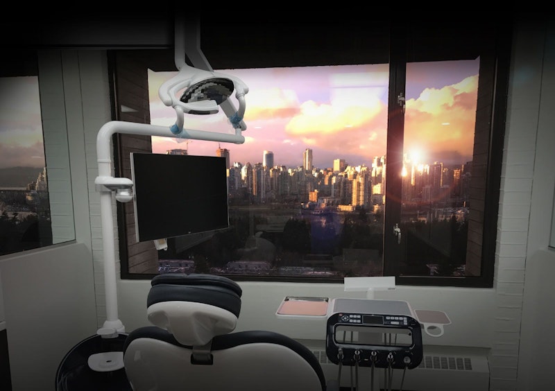View from a dental exam room at our Vancouver, BC, office