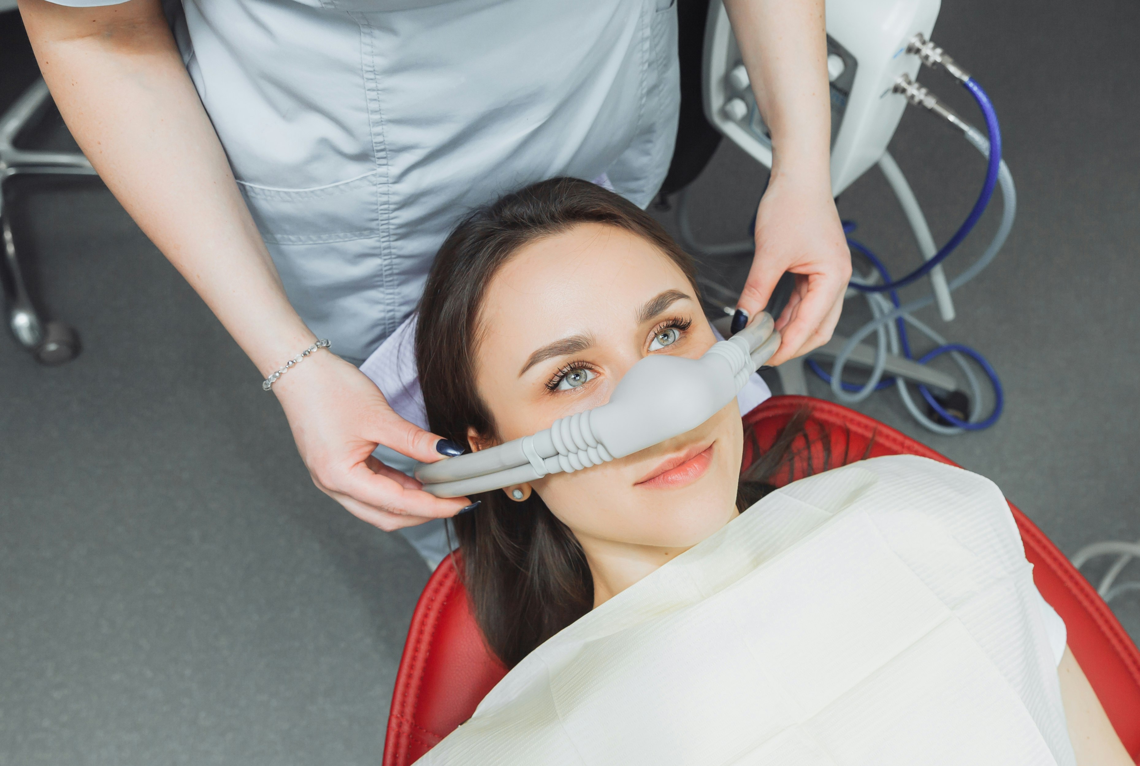 Woman going through sedation