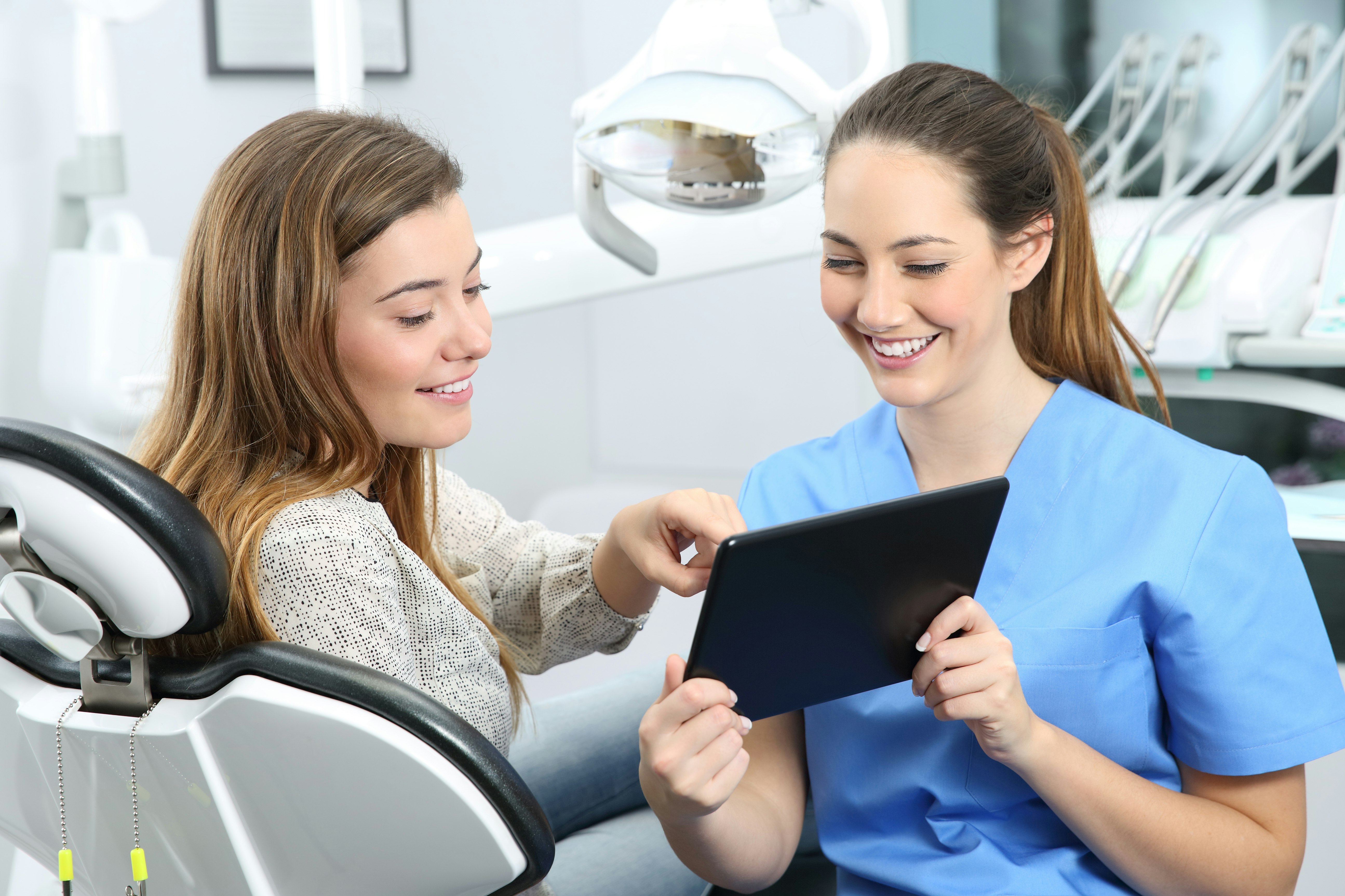 dentist working with patient