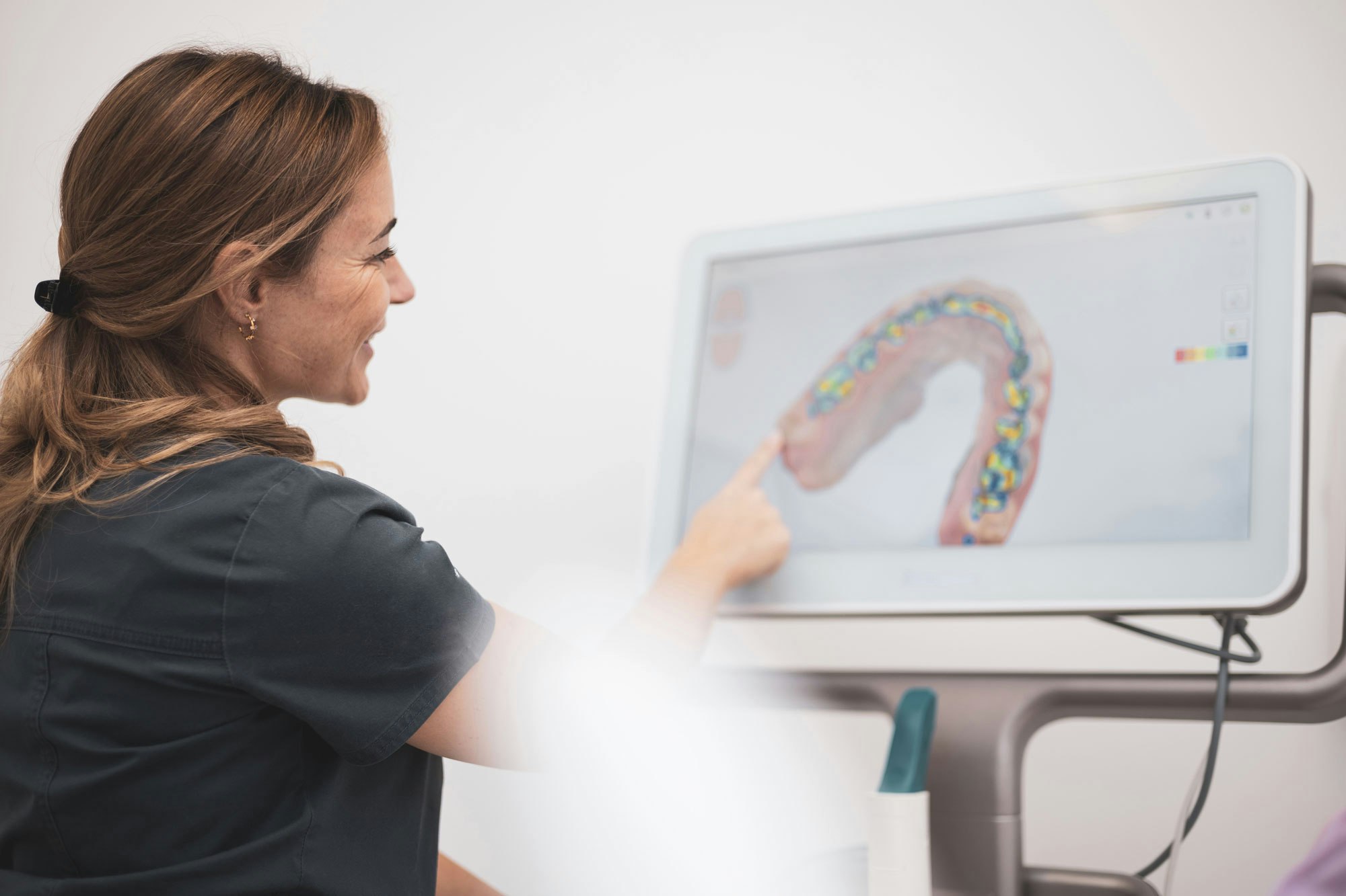 examining dental scans
