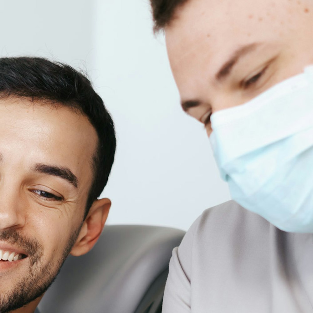 Orthodontics patient and orthodontist