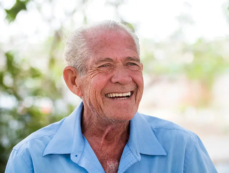 Senior adult with a confident, natural smile
