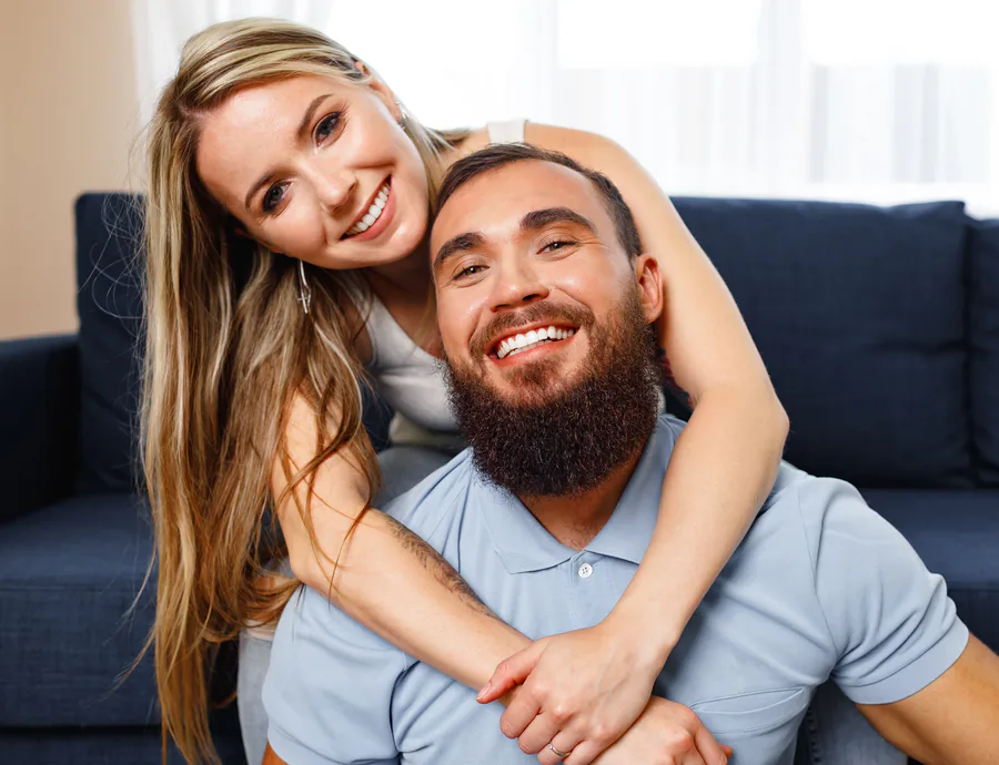 woman getting scans of her teeth and jaws