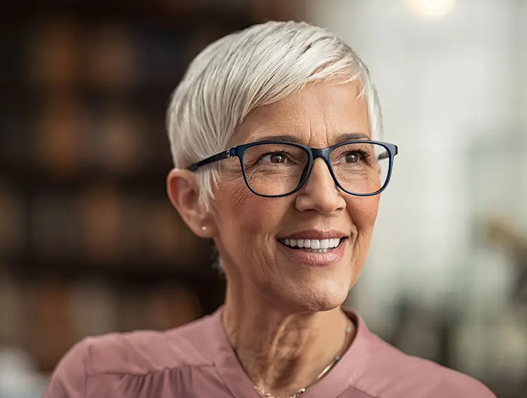 Senior adult with a natural, confident smile