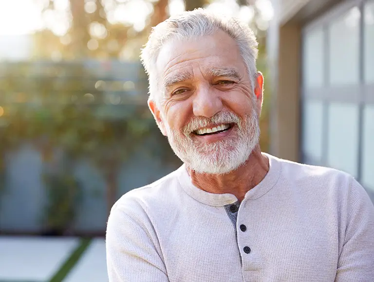 Senior person with a natural smile