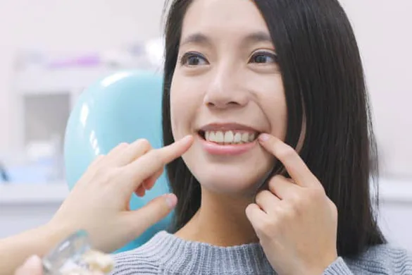 Closeup of a dental xray